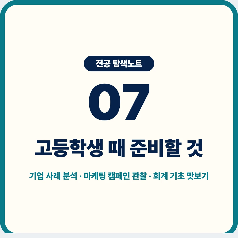 고등학생 경영학과 준비 활동과 기업 사례 분석 안내 이미지 고등학생 경영학과 준비 활동과 기업 사례 분석 안내 이미지