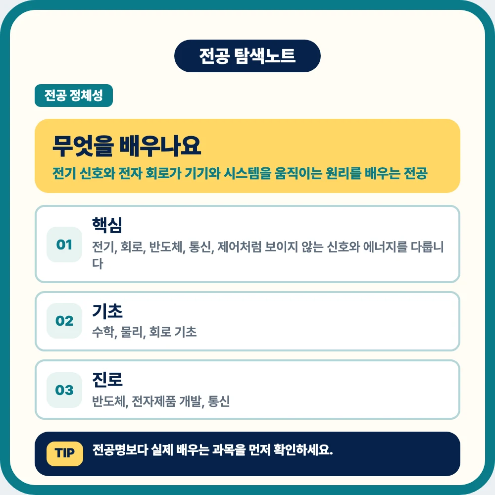 전기전자공학과 전기 신호와 전자 회로 학습 내용 설명 이미지 전기전자공학과 전기 신호와 전자 회로 학습 내용 설명 이미지