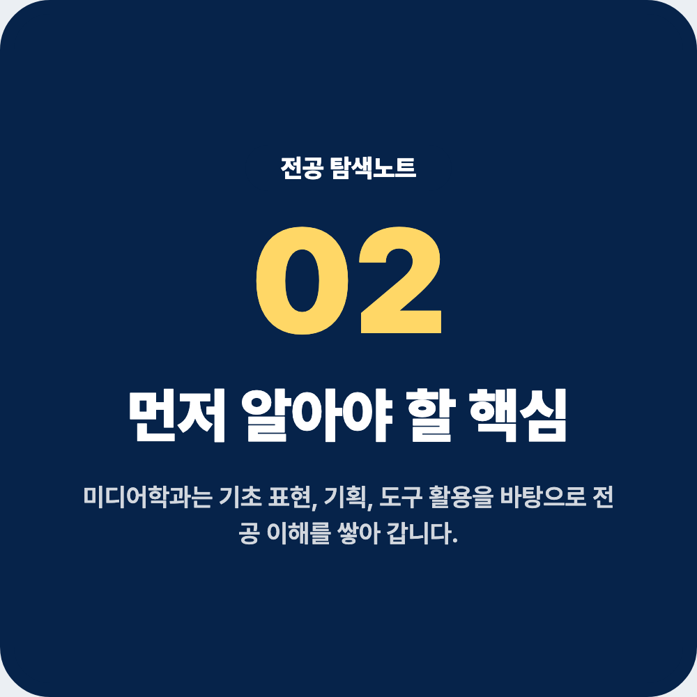 중고생이 미디어학과 지원 전 알아야 할 핵심과 교육과정표 확인 이미지