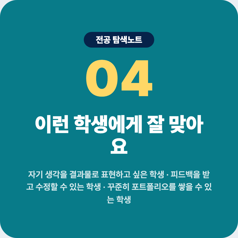 미디어학과에 잘 맞는 학생 성향과 포트폴리오 준비 이미지
