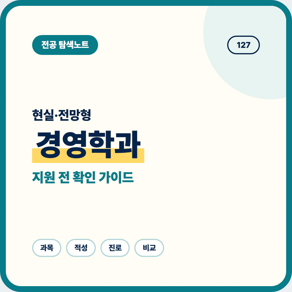 경영학과 현실과 전망 전공 소개 핵심 이미지