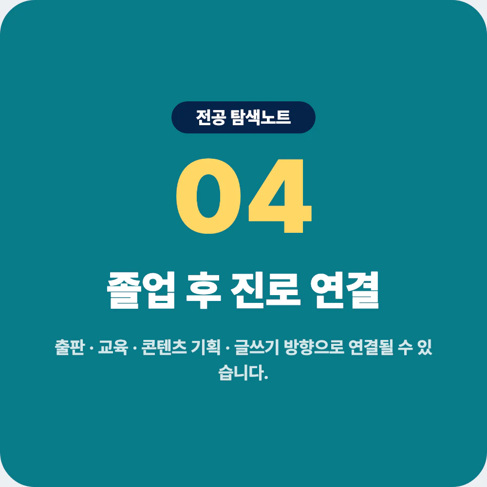 국어국문학과 졸업 후 진로 출판 교육 콘텐츠 기획 글쓰기 연구 이미지