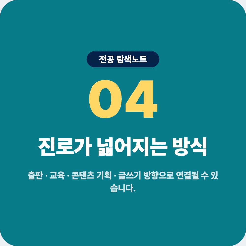 국어국문학과 졸업 후 진로와 취업 방향 이미지