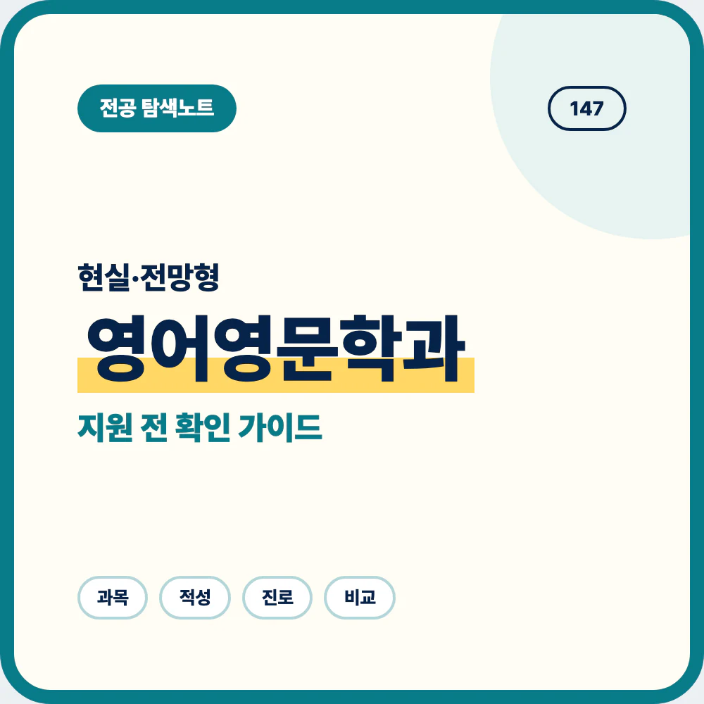 영어영문학과 현실과 전망 전공 소개 핵심 이미지