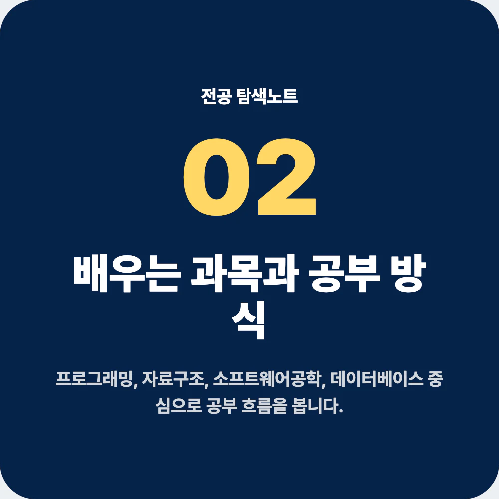소프트웨어학과 배우는 과목과 공부 방식 정리 이미지