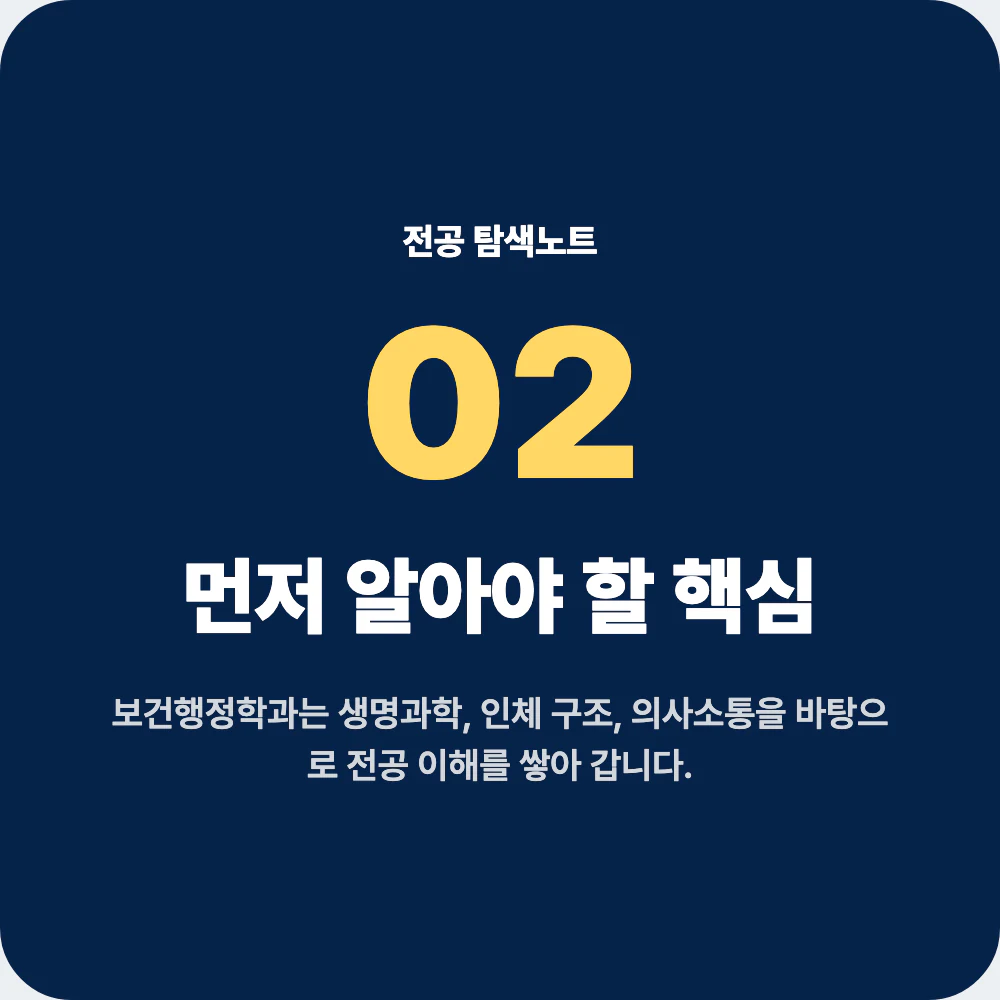 중고생이 알아야 할 보건행정학과 핵심 정보 이미지