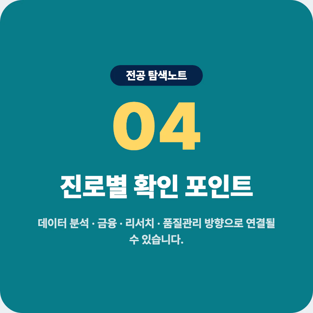 통계학과 졸업 후 데이터 분석 금융 리서치 품질관리 AI 진로 이미지