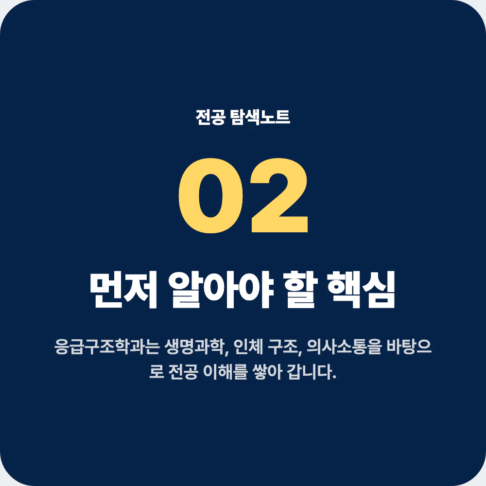 중고생이 응급구조학과 지원 전 확인해야 할 교육과정 핵심 이미지
