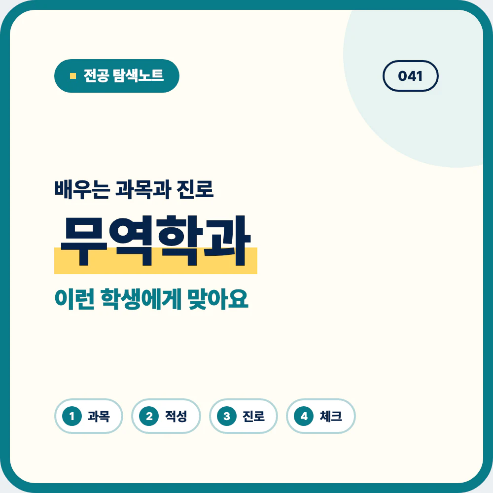 무역학과 배우는 과목과 졸업 후 진로를 소개하는 대표 이미지