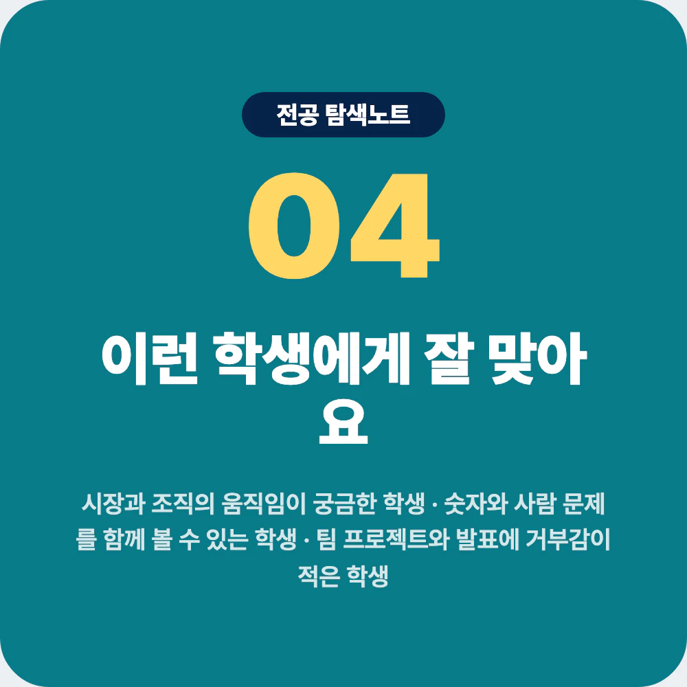 금융학과에 잘 맞는 학생 성향과 확인 활동 이미지