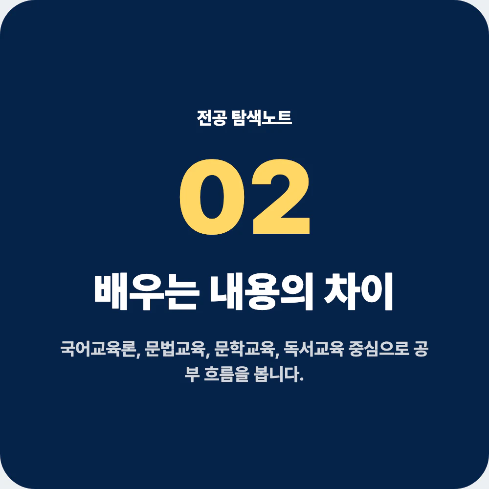 국어교육과 교육과정과 문법교육 문학교육 독서교육 과목 차이 이미지