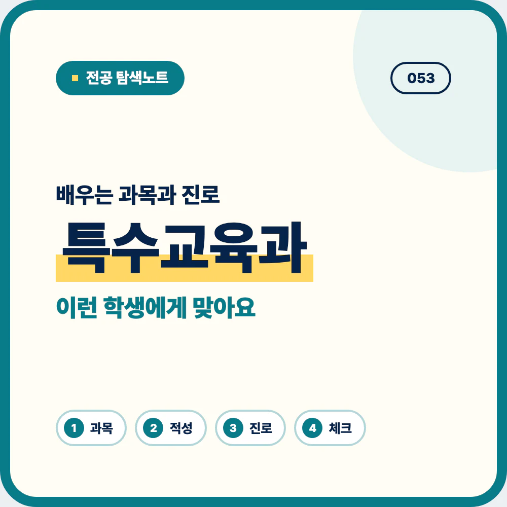 특수교육과 배우는 과목과 졸업 후 진로 안내 이미지
