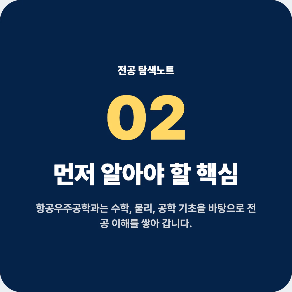 항공우주공학과 지원 전 중고생이 알아야 할 핵심 이미지