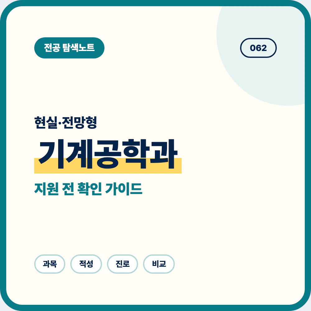기계공학과 현실과 전망 전공 소개 대표 이미지
