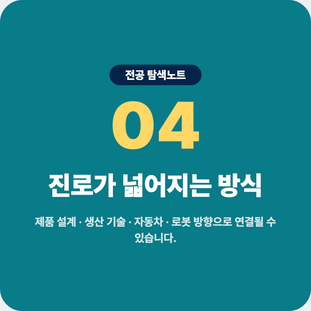 기계공학과 졸업 후 진로와 취업 방향 이미지