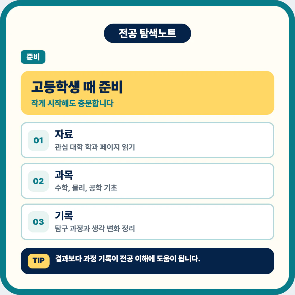 기계공학과 지원을 위한 고등학생 준비 방법 이미지