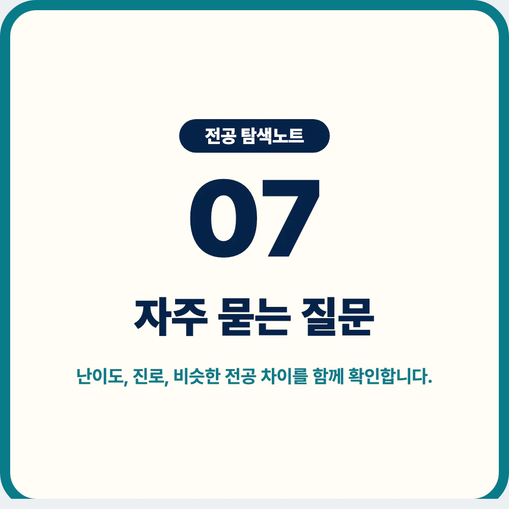산업공학과 난이도 취업 전공 선택 관련 자주 묻는 질문 이미지