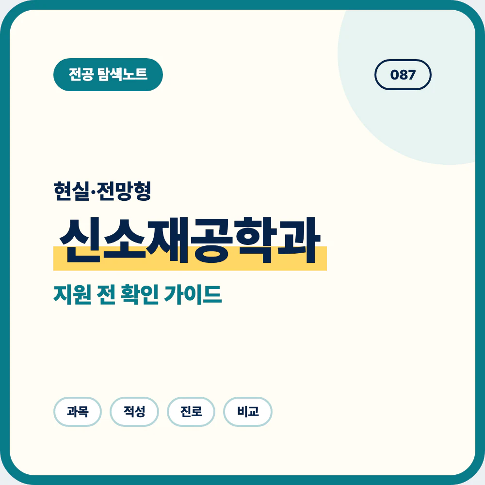 신소재공학과 현실과 전망 전공 소개 핵심 이미지