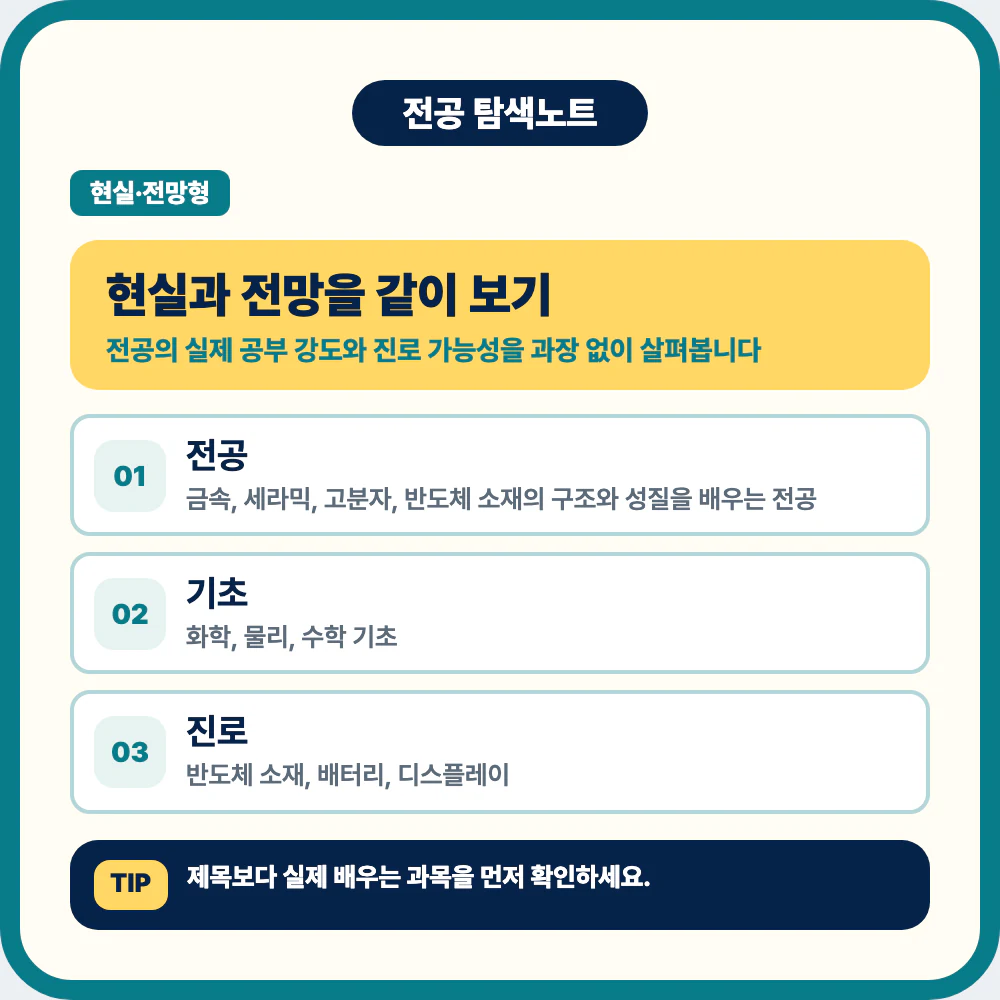 신소재공학과 현실과 전망을 함께 확인하는 전공 탐색 이미지