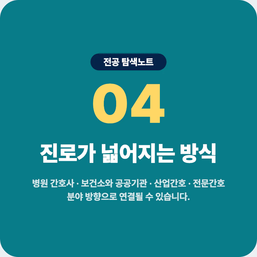 간호학과 졸업 후 진로 방향과 준비 방법 이미지