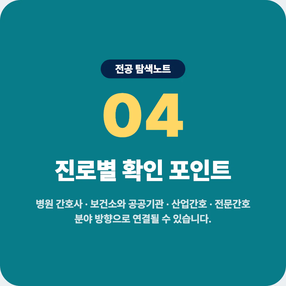 간호학과 졸업 후 진로별 확인 포인트와 준비 방법 이미지