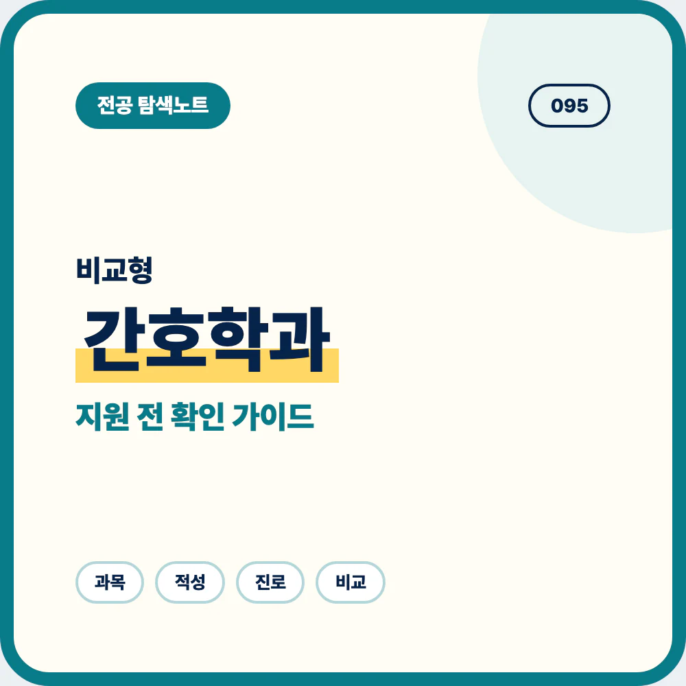 간호학과 비슷한 전공과 차이 지원 전 선택 기준 정리 이미지