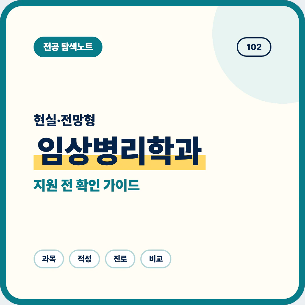 임상병리학과 현실과 전망 전공 소개 대표 이미지