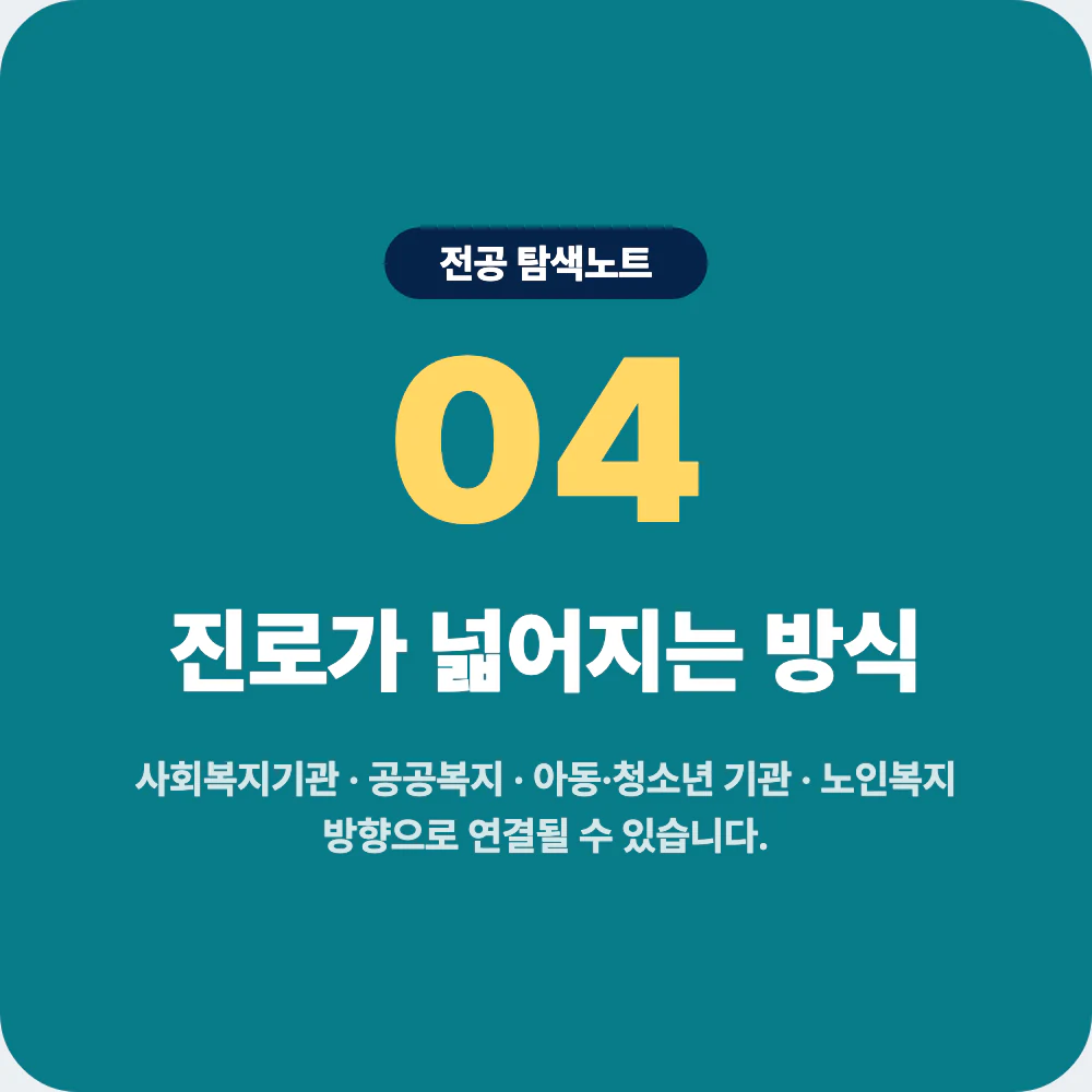 사회복지학과 졸업 후 진로와 취업 방향 이미지