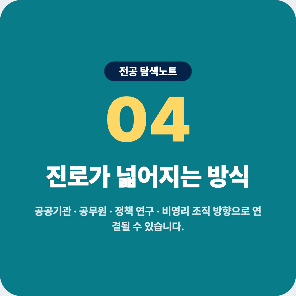 행정학과 졸업 후 공공기관 공무원 정책 연구 진로 이미지