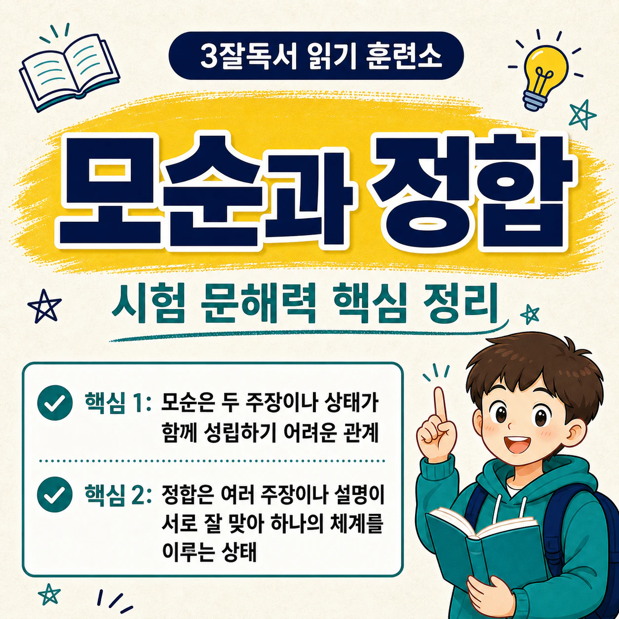 모순과 정합의 뜻과 핵심 차이를 설명하는 개념어 학습 자료