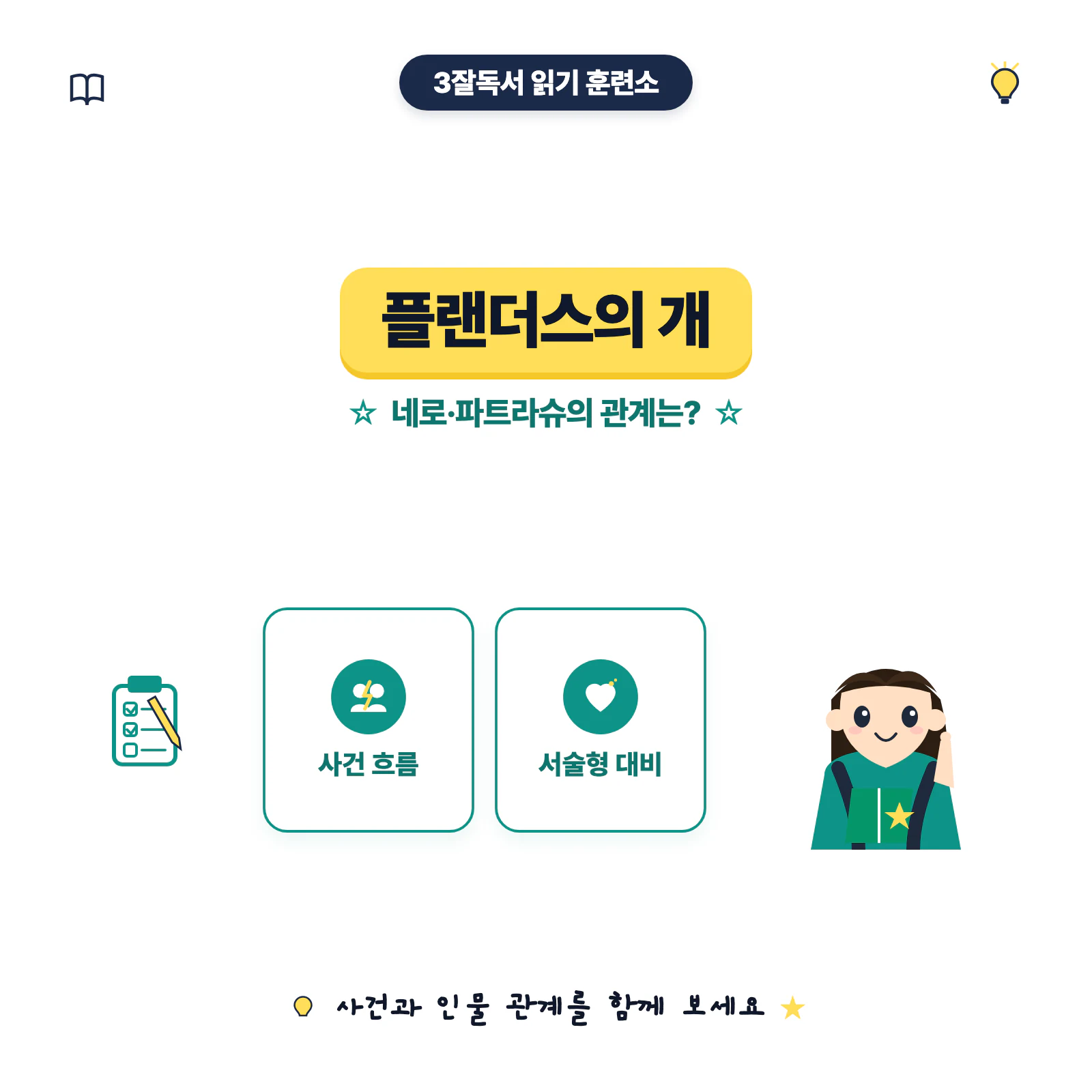 플랜더스의 개 줄거리와 네로·파트라슈의 관계를 소개하는 학습 자료